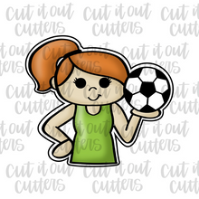 Load image into Gallery viewer, Girl Sports Player Cookie Cutter