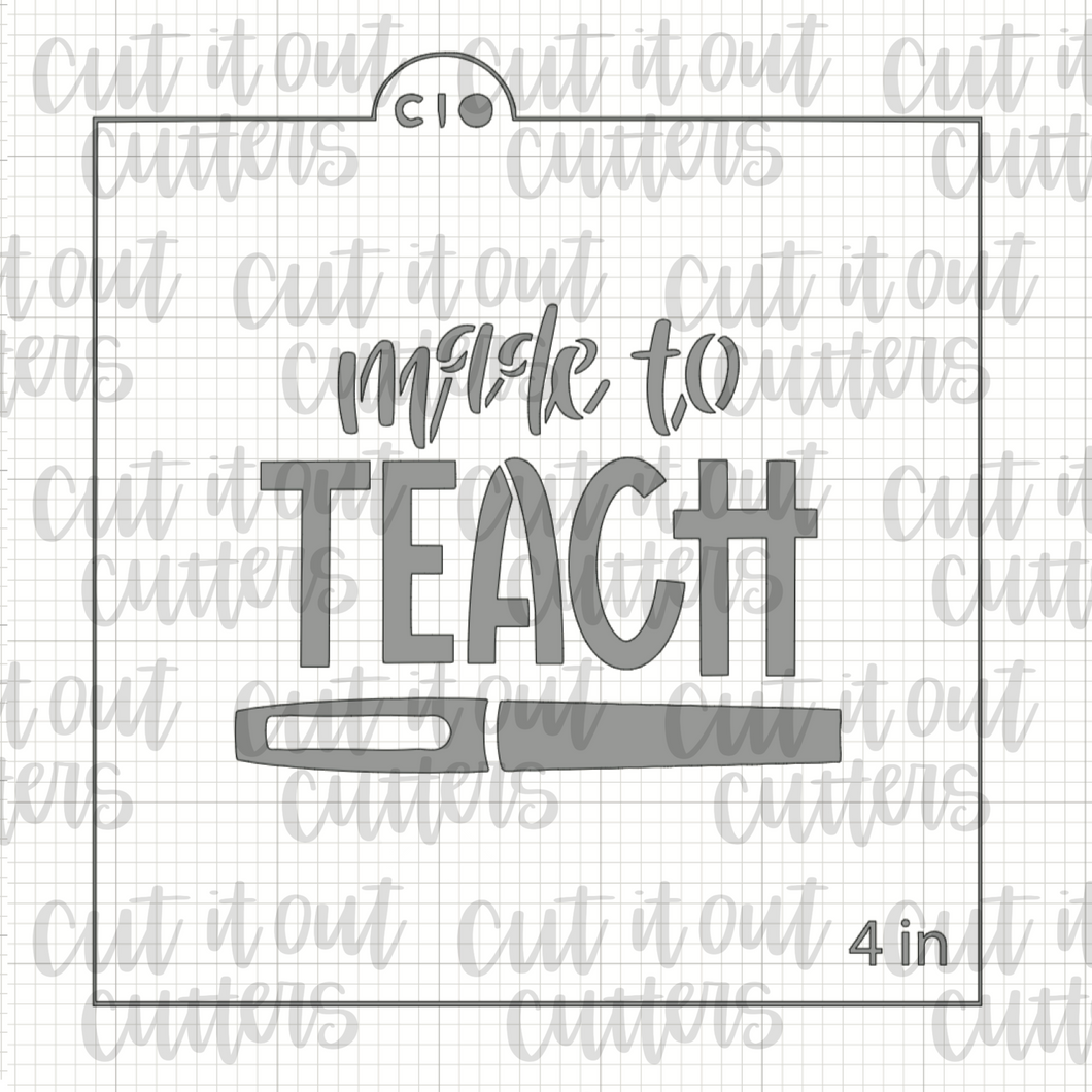 Made to Teach with Marker Cookie Stencil