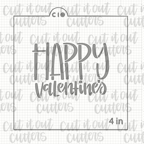 Happy Valentine's Cookie Stencil