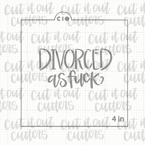 Divorced AF Cookie Stencil