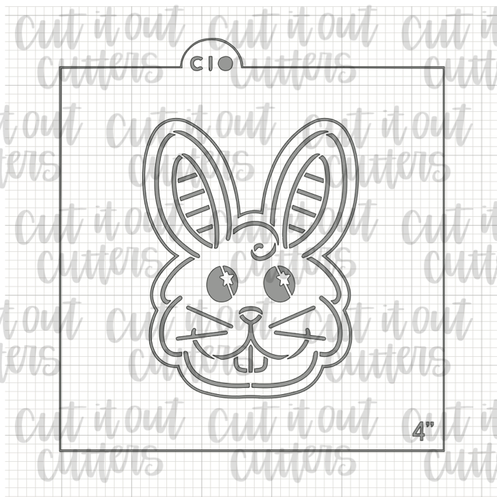 PYO Long Ear Bunny Cookie Stencil – Cut It Out Cutters