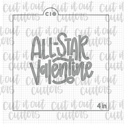 All-Star Valentine Cookie Stencil