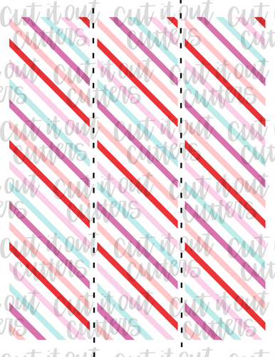 Colored Stripe - Cookie Backer - Digital Download