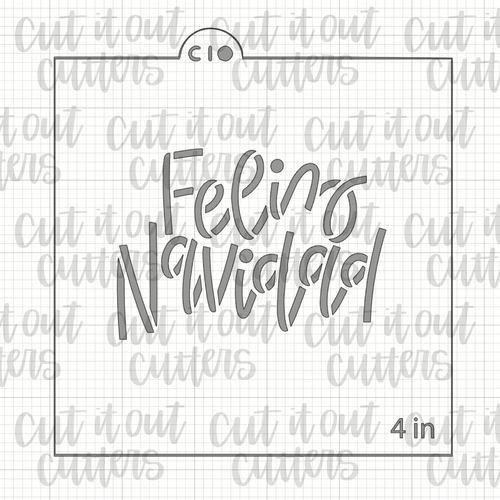Feliz Navidad Cookie Stencil