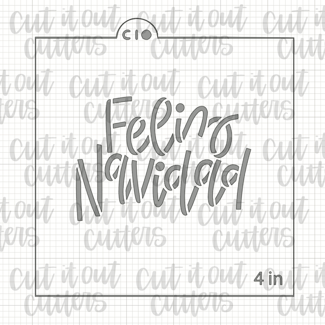 Feliz Navidad Cookie Stencil
