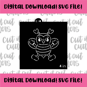 DIGITAL DOWNLOAD SVG File for 4" PYO Bumble Bee Stencil