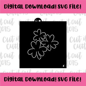 DIGITAL DOWNLOAD SVG File for 4" PYO Trio Shamrocks Stencil
