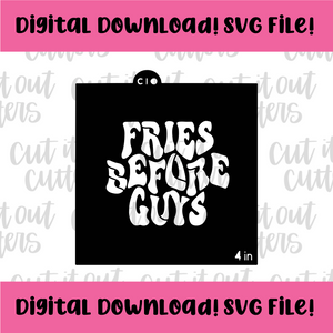 DIGITAL DOWNLOAD SVG File for 4" Retro Fries Before Guys Stencil