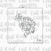 Load image into Gallery viewer, Matching Stencils for the Worded Mom Face Cookie Cutter