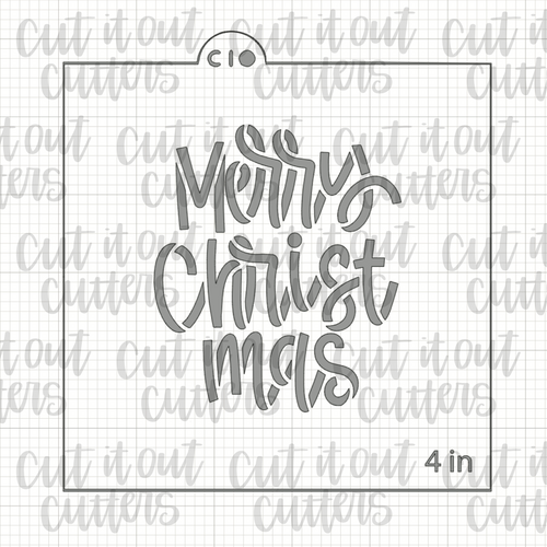 Merry Christ Mas Cookie Stencil