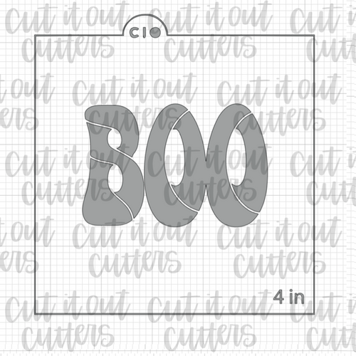 Retro Boo Cookie Stencil