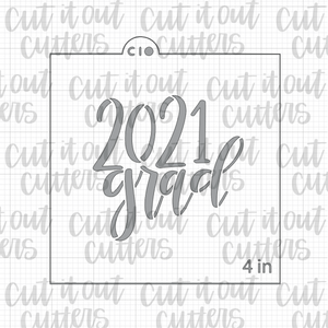 2021 Grad Cookie Stencil