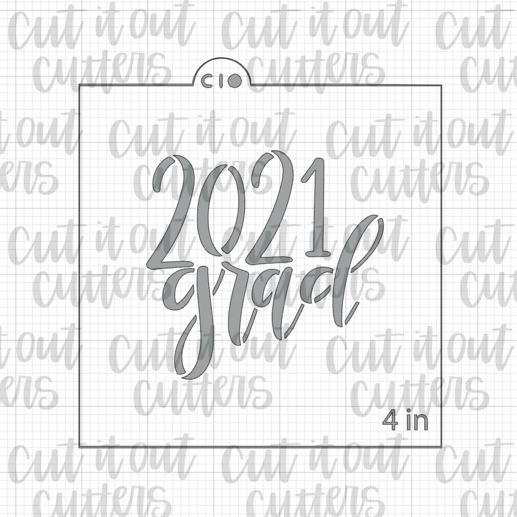 2021 Grad Cookie Stencil