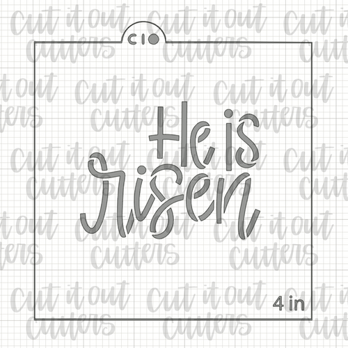 He is Risen 2 Cookie Stencil