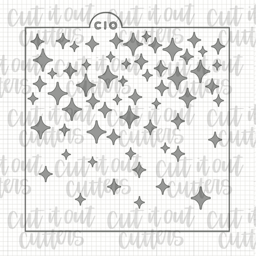 Twinkle Stars Cookie Stencil