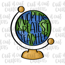 Load image into Gallery viewer, Worded Globe Cookie Cutter