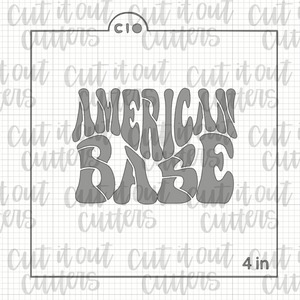 American Babe Cookie Stencil