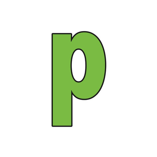 Block Letter Lowercase p Cookie Cutter