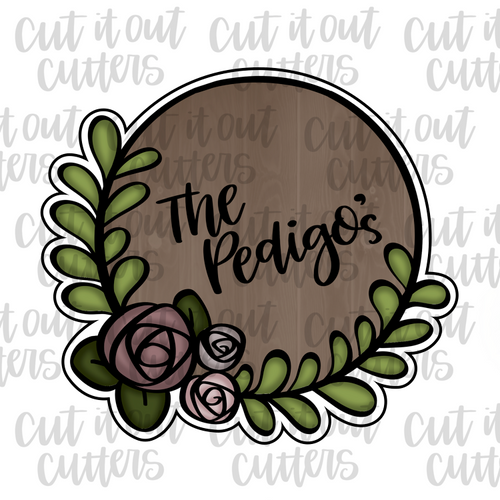 Floral Circle 2 / Door Hanger Cookie Cutter