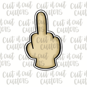F You Hand Plaque Cookie Cutter
