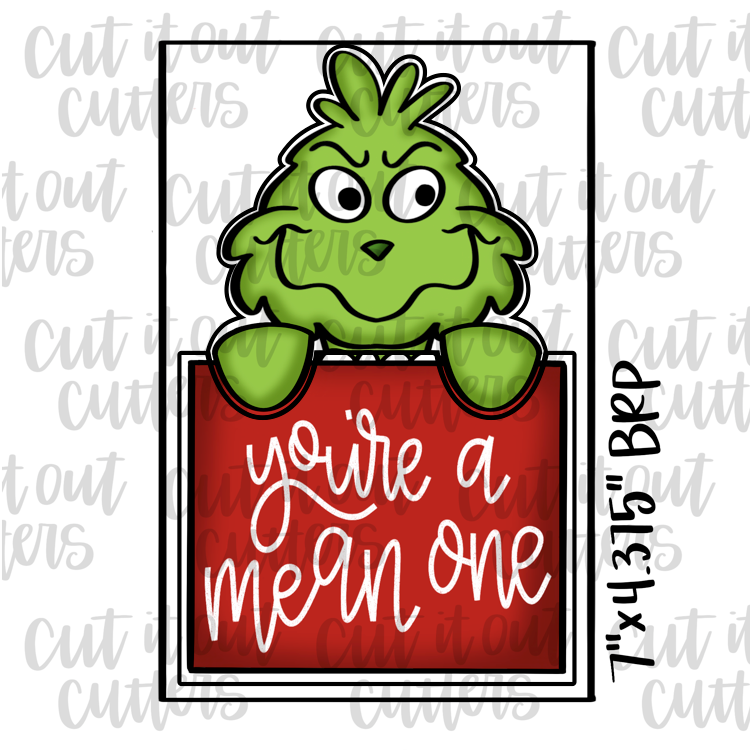 2 Piece Plaque - Grump - Cookie Cutter Set