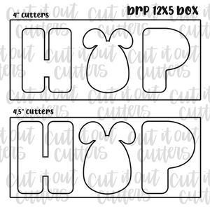 HOP Letters Cookie Cutter
