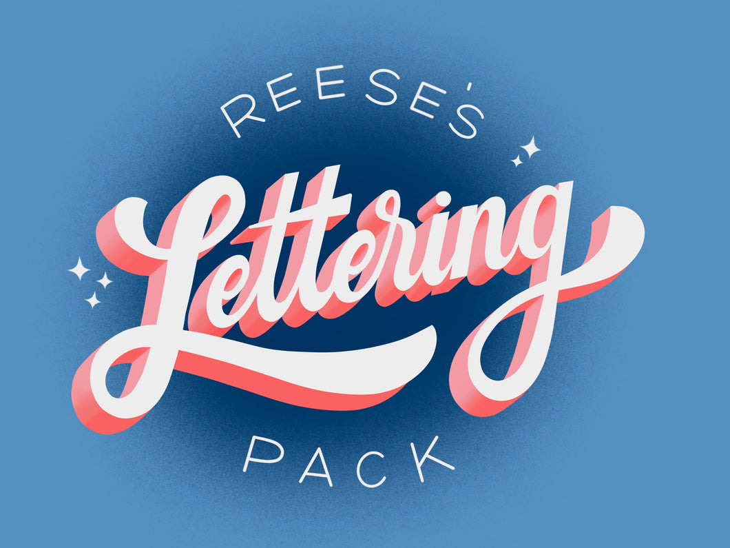 Reese's Lettering Pack - Procreate Brushes - DIGITAL DOWNLOAD
