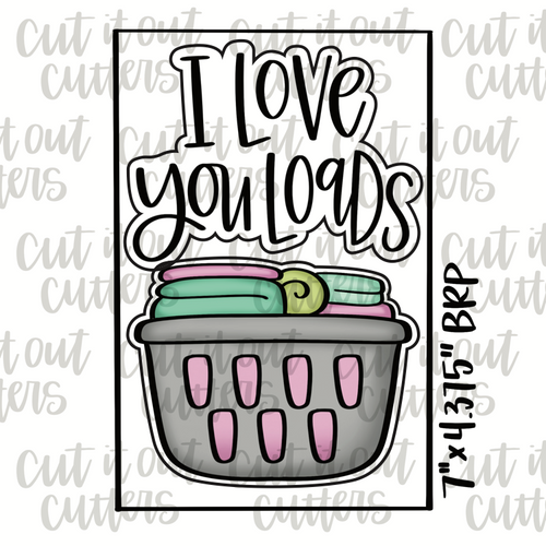 I Love You Loads and Laundry Cookie Cutter Set