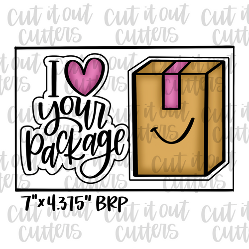 I Love Your Package & Box Cookie Cutter Set