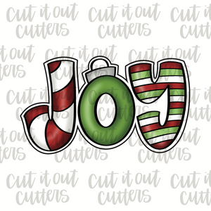 Joy Message Cookie Stencil With Cookie Cutter