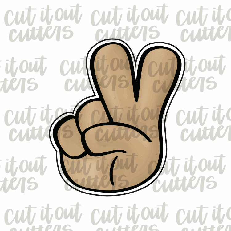 Peace Out Hand Cookie Cutter