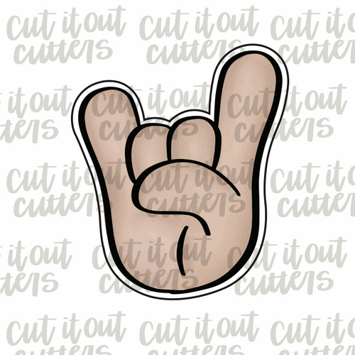 Rock On Hand Cookie Cutter