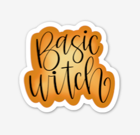"Basic Witch" Sticker - ORANGE