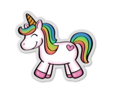 Sparkles the Unicorn Sticker - Clear