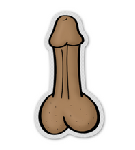 Load image into Gallery viewer, Tan Penis Sticker - Clear