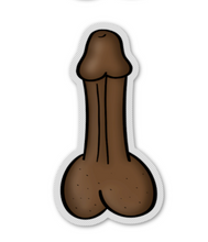 Load image into Gallery viewer, Dark Penis Sticker - Clear