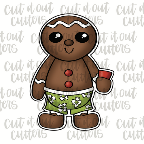 Summer Gingerbread Man Cookie Cutter