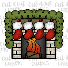 Load image into Gallery viewer, Cozy Fireplace Platter Cookie Cutter Set
