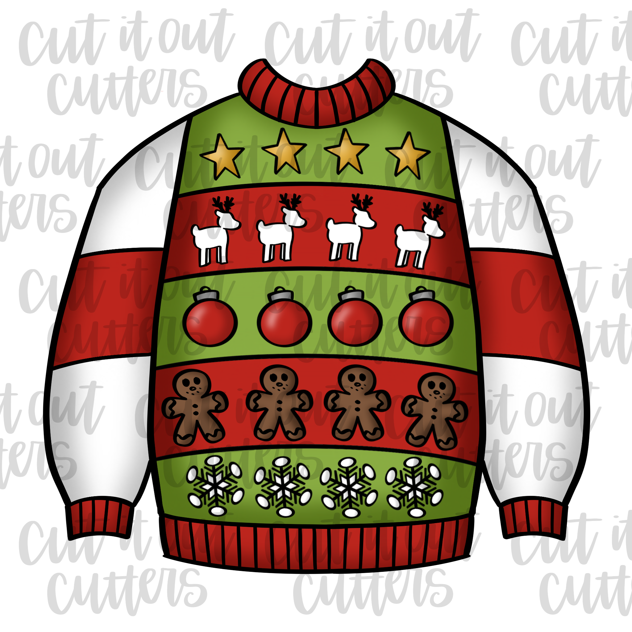 Ugly sweater cut out hotsell