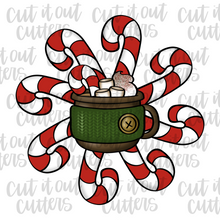Load image into Gallery viewer, Candy Cane Platter Cookie Cutter Set
