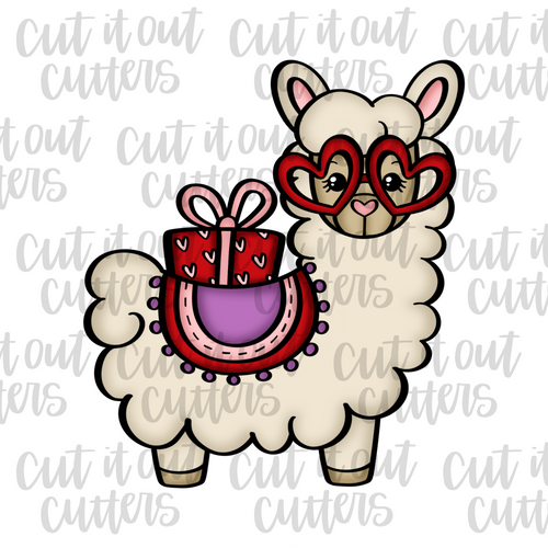 Valentine Luna the Llama Cookie Cutter