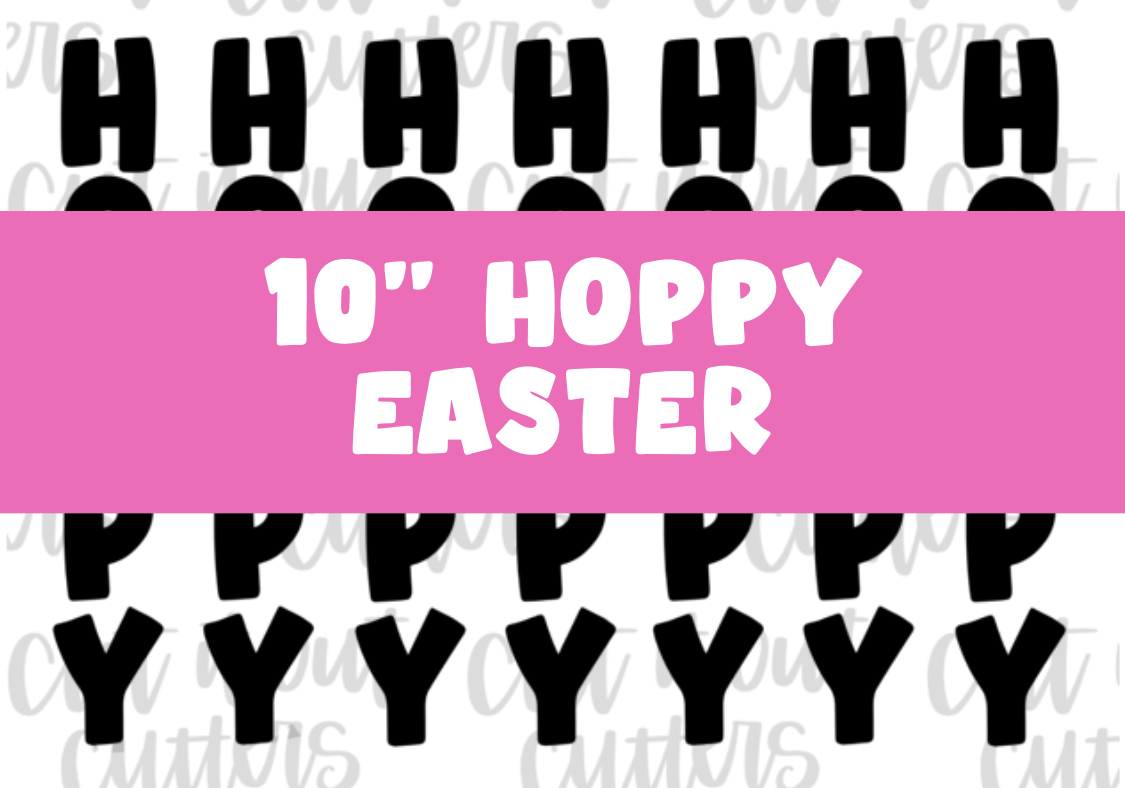 10" Skinny Hoppy Easter - Icing Transfers - Digital Download