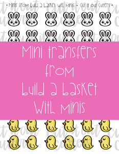 Mini Transfers for Build A Basket with Minis Set - Icing Transfers - Digital Download
