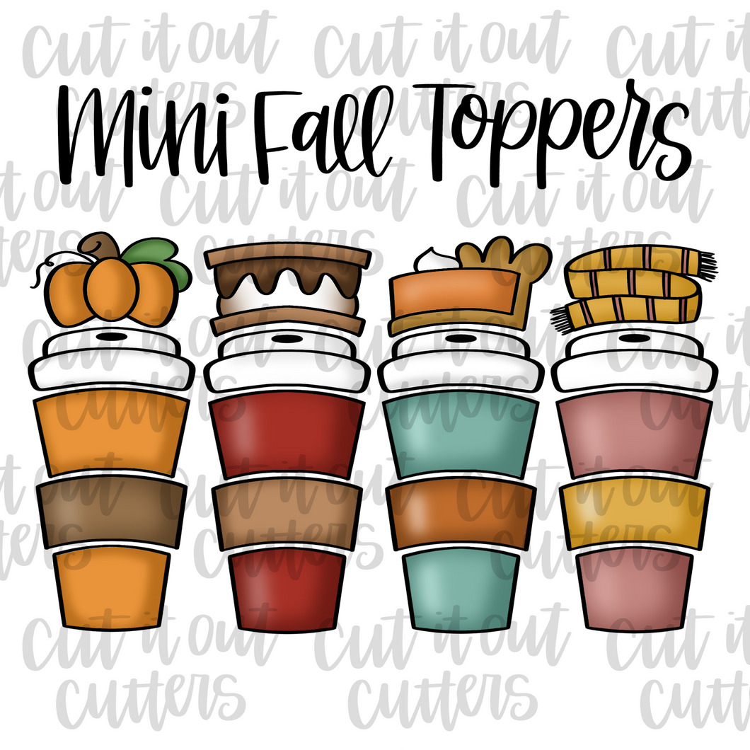 Mini Fall Build A Brew Cookie Cutter Toppers