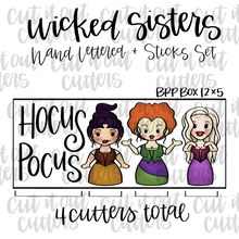 Load image into Gallery viewer, Wicked Sisters 12 x 5 Cookie Cutter Set