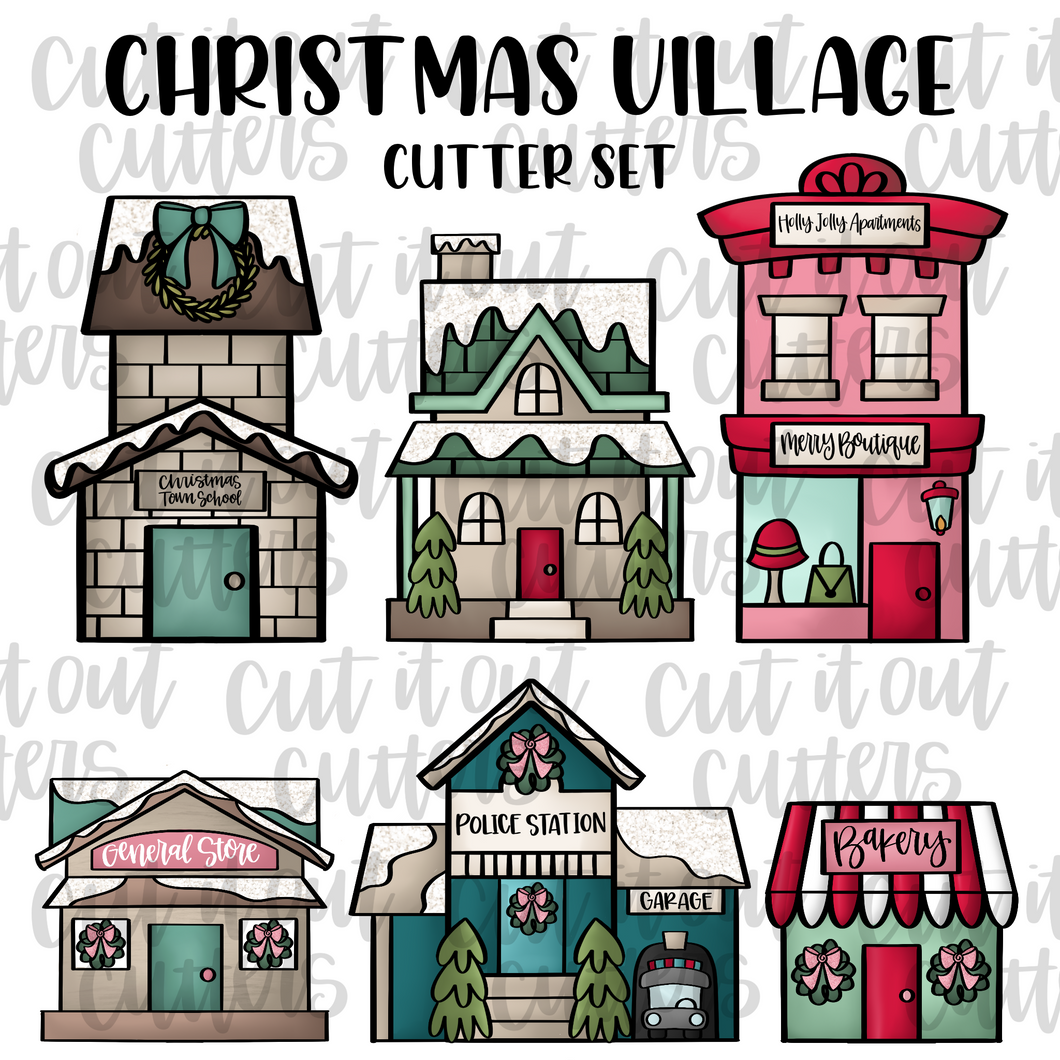The Christmas Village Cookie Cutter Set