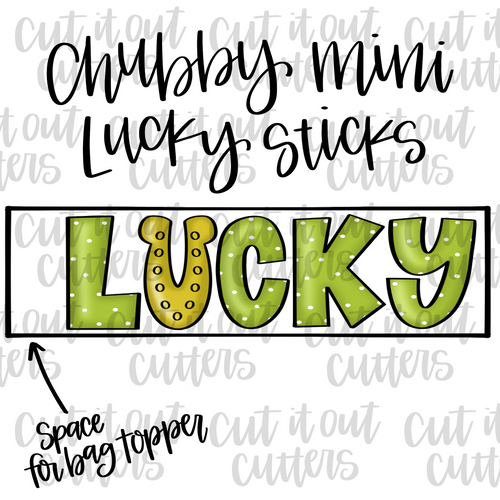 Chubby Mini Lucky Sticks Cookie Cutter Set