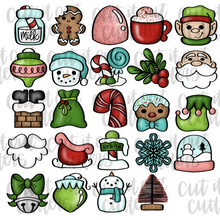 Load image into Gallery viewer, 24 Advent Calendar Minis Cookie Cutter Set