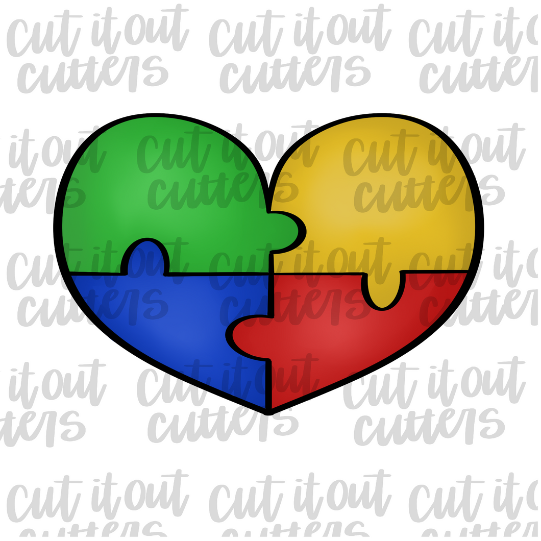 Puzzle Heart Cookie Cutter