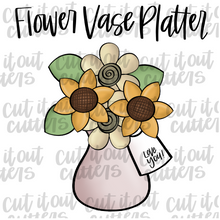 Load image into Gallery viewer, Flower Vase Cookie Cutter Platter